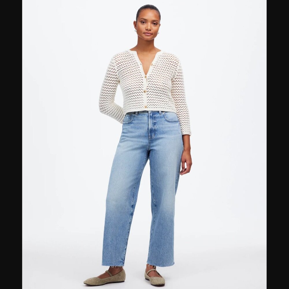 NWT Madewell 24 The Curvy Perfect Vintage Wide-Leg Crop Jean